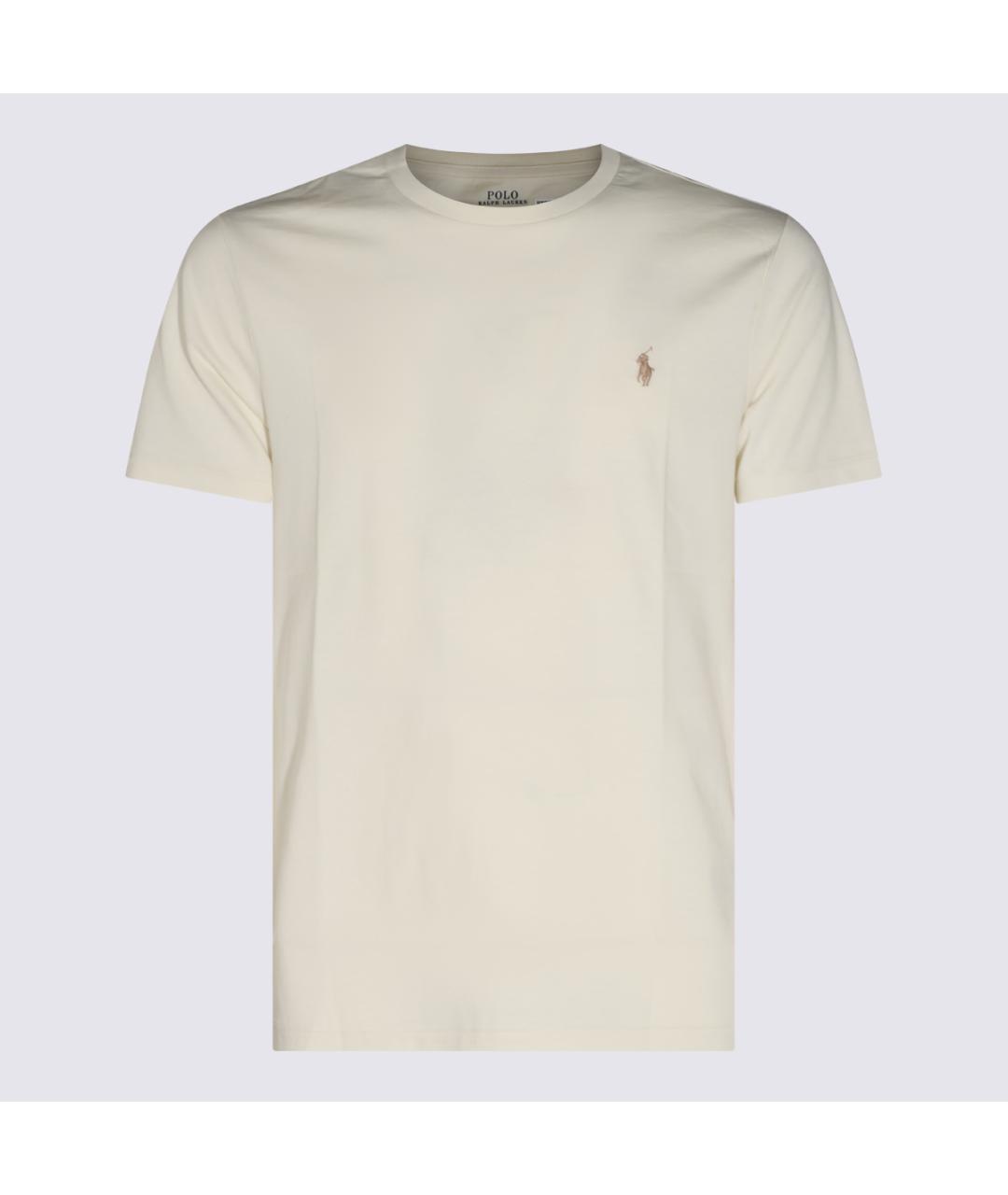 POLO RALPH LAUREN Бежевая хлопковая футболка, фото 2