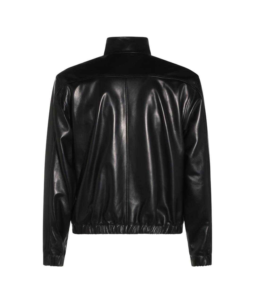SAINT LAURENT Черная кожаная куртка, фото 3