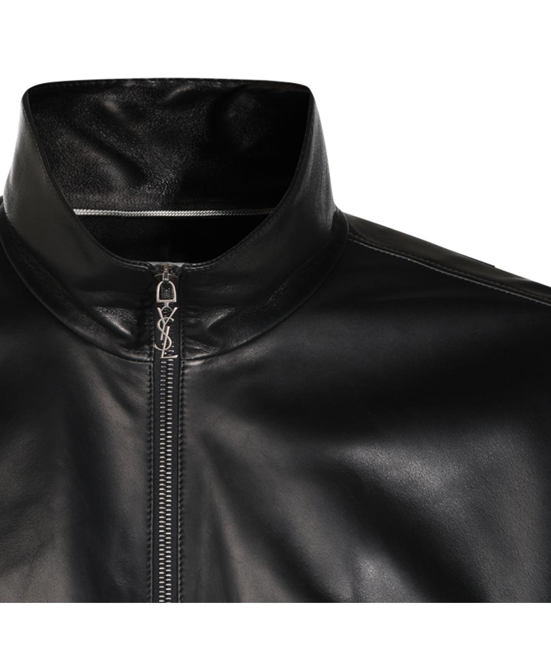 SAINT LAURENT Черная кожаная куртка, фото 7
