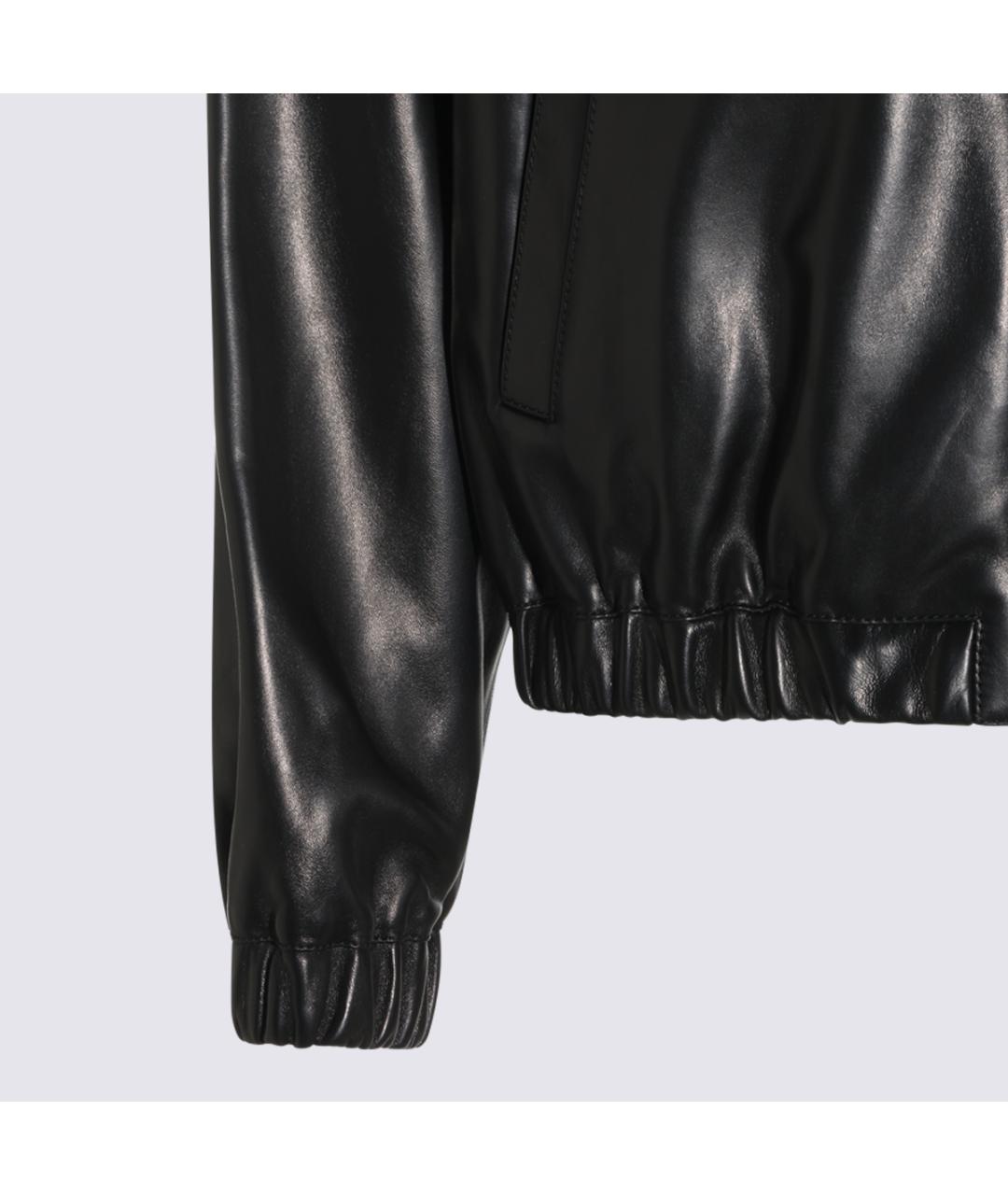 SAINT LAURENT Черная кожаная куртка, фото 6