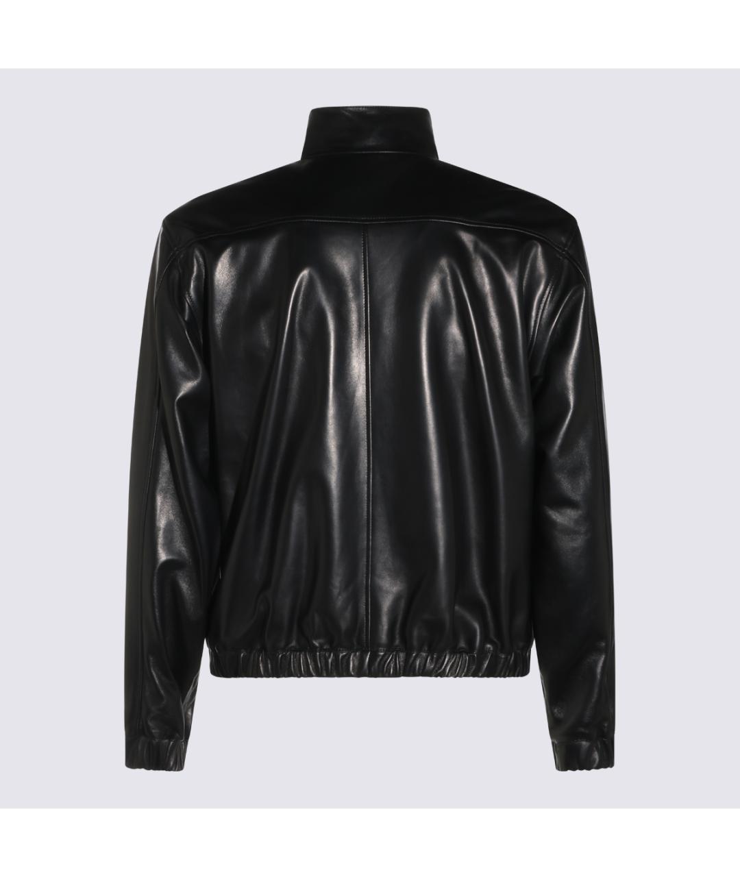 SAINT LAURENT Черная кожаная куртка, фото 4
