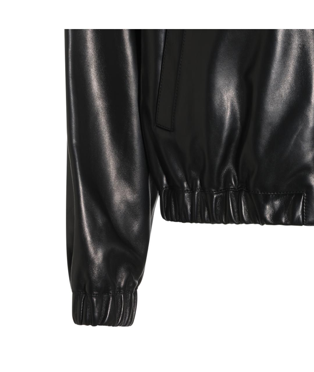 SAINT LAURENT Черная кожаная куртка, фото 5