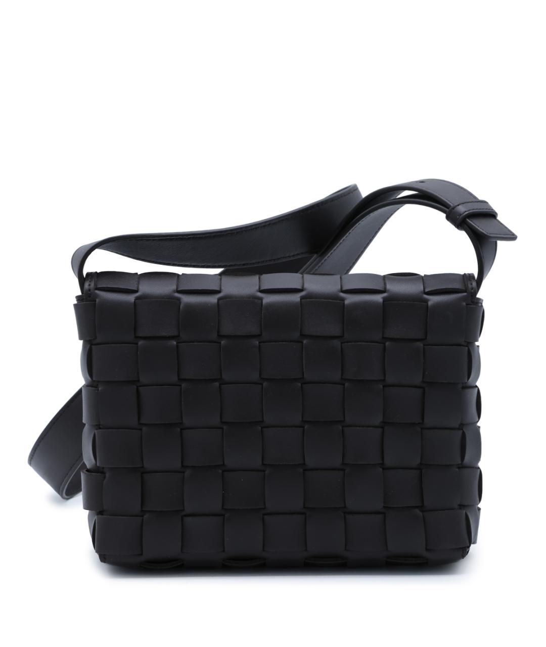 BOTTEGA VENETA Черная кожаная сумка на плечо, фото 6