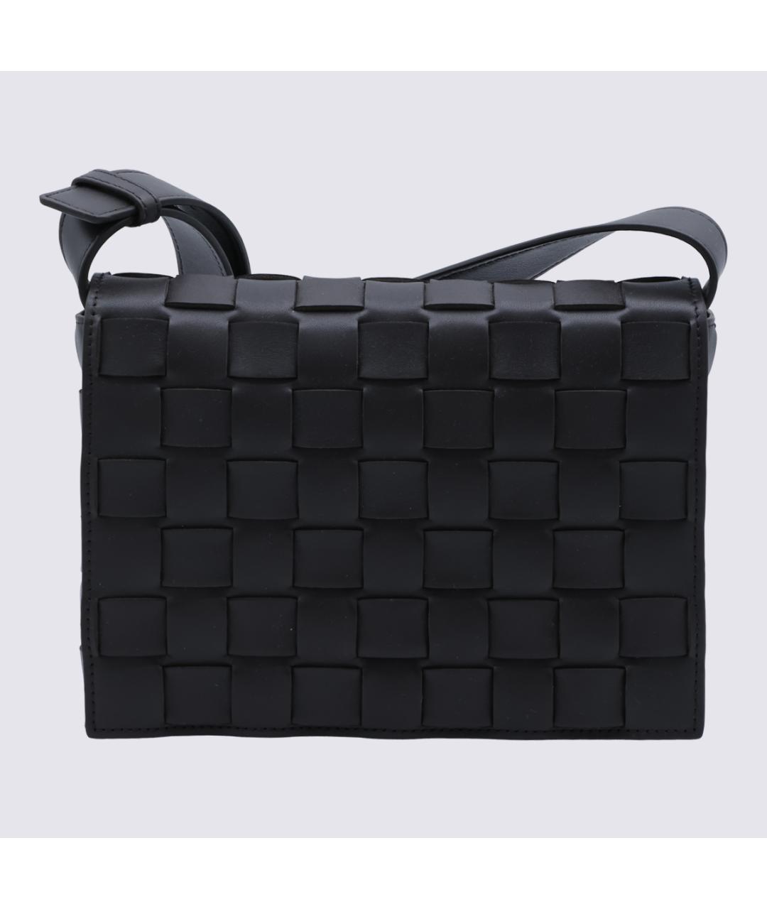 BOTTEGA VENETA Черная кожаная сумка на плечо, фото 2