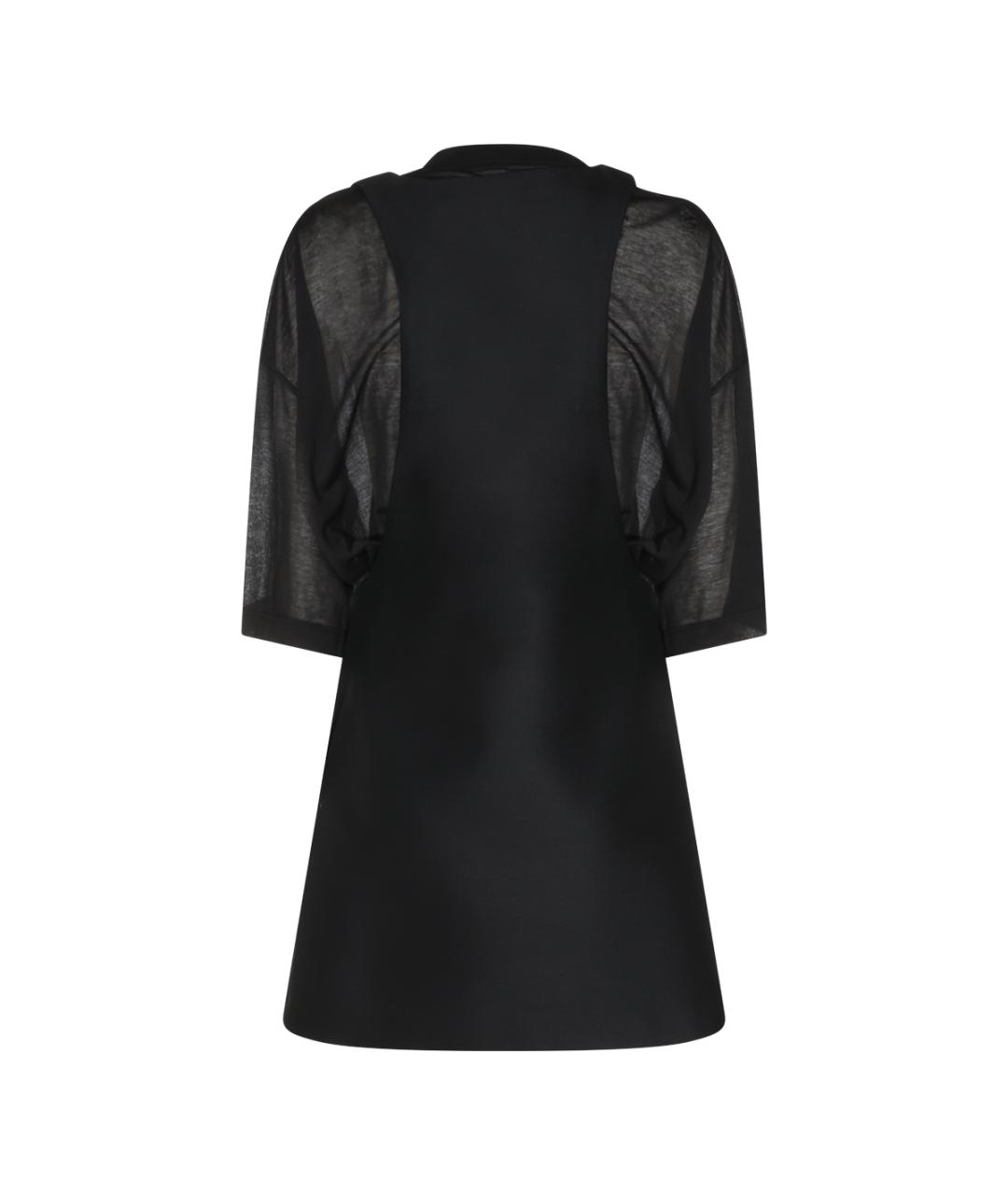 BALENCIAGA Черное шерстяное повседневное платье, фото 2