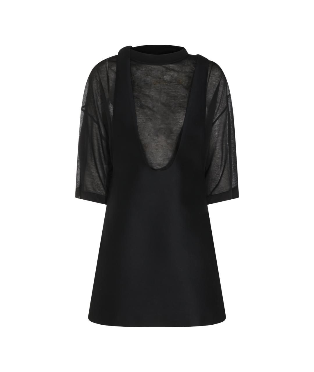 BALENCIAGA Черное шерстяное повседневное платье, фото 1