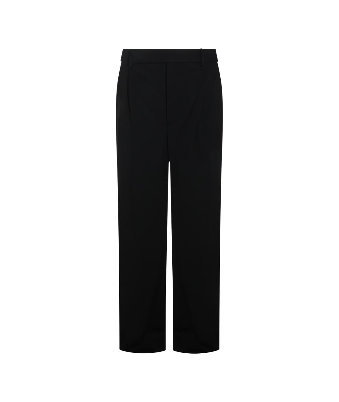 SAINT LAURENT Черные шерстяные классические брюки, фото 1