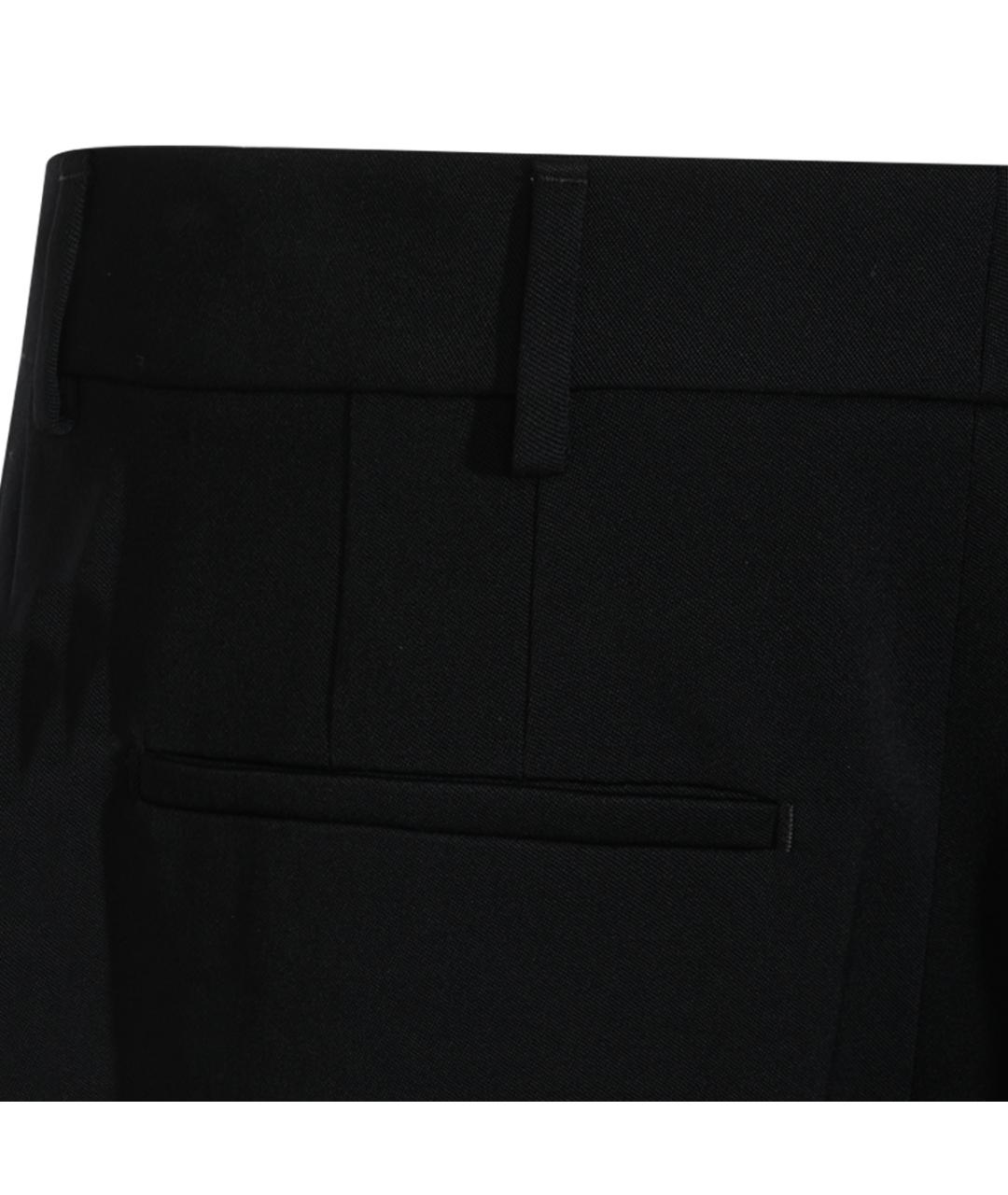 SAINT LAURENT Черные шерстяные классические брюки, фото 8