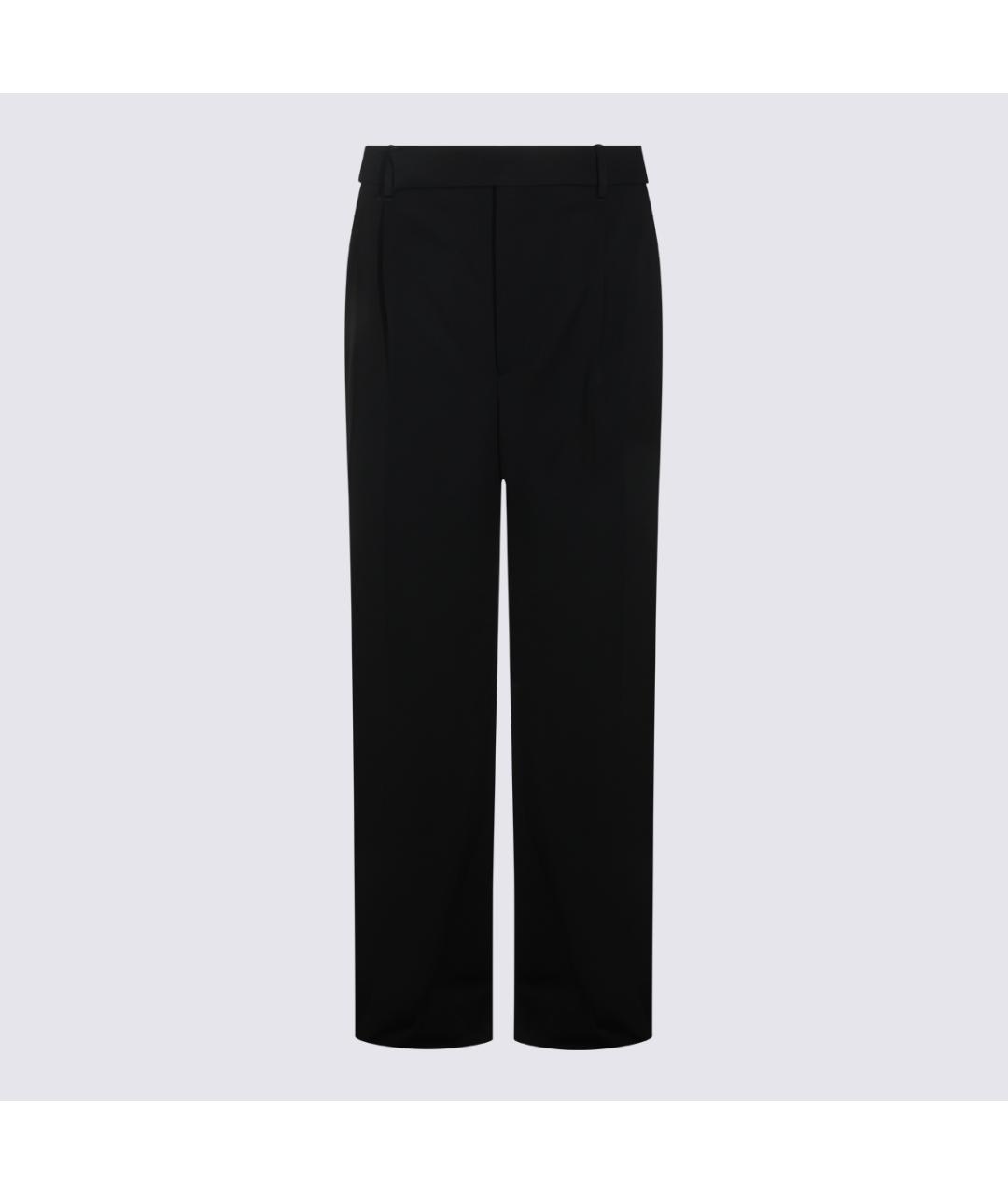 SAINT LAURENT Черные шерстяные классические брюки, фото 2