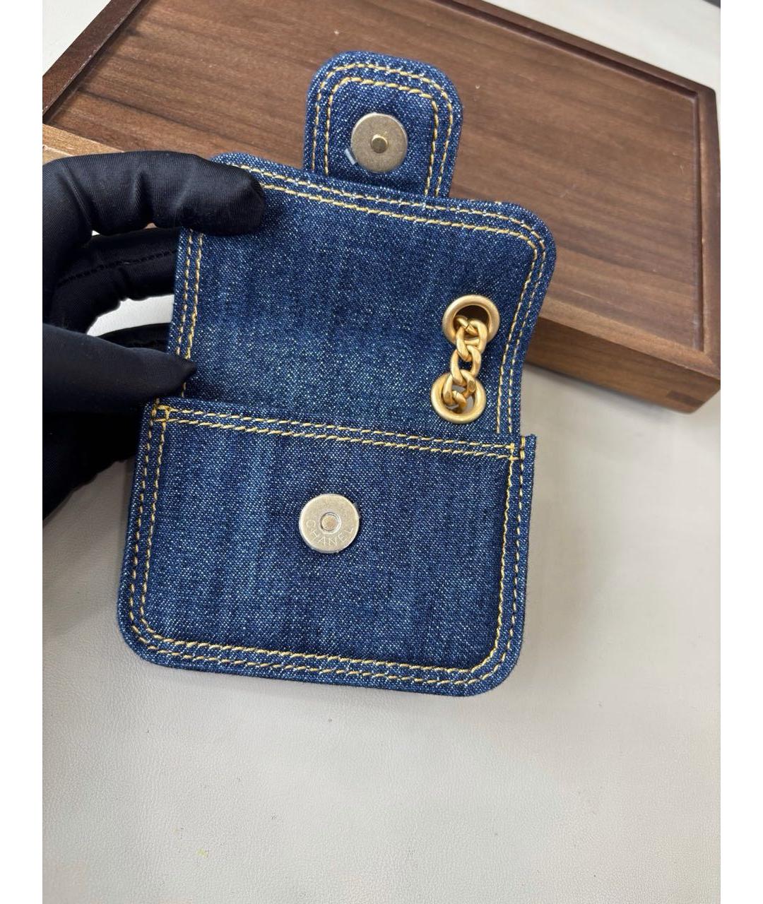 CHANEL Синий кошелек, фото 6