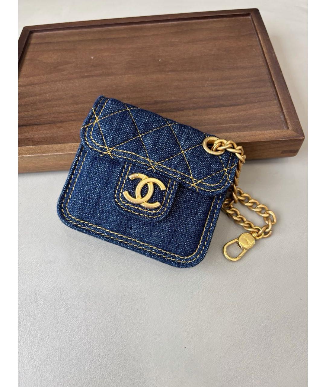 CHANEL Синий кошелек, фото 8