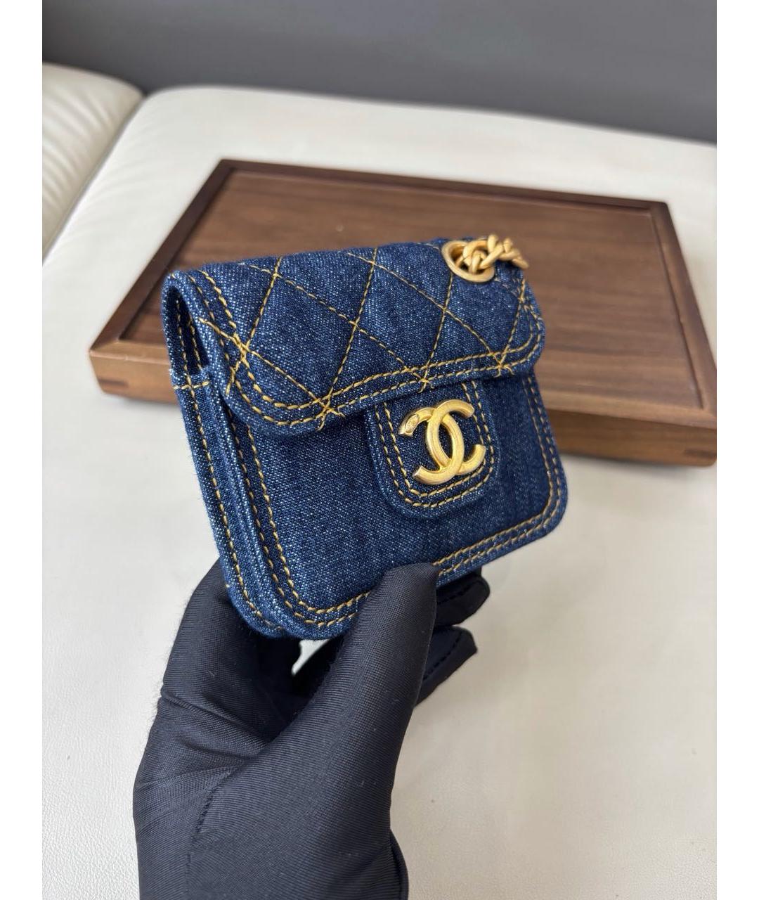 CHANEL Синий кошелек, фото 4