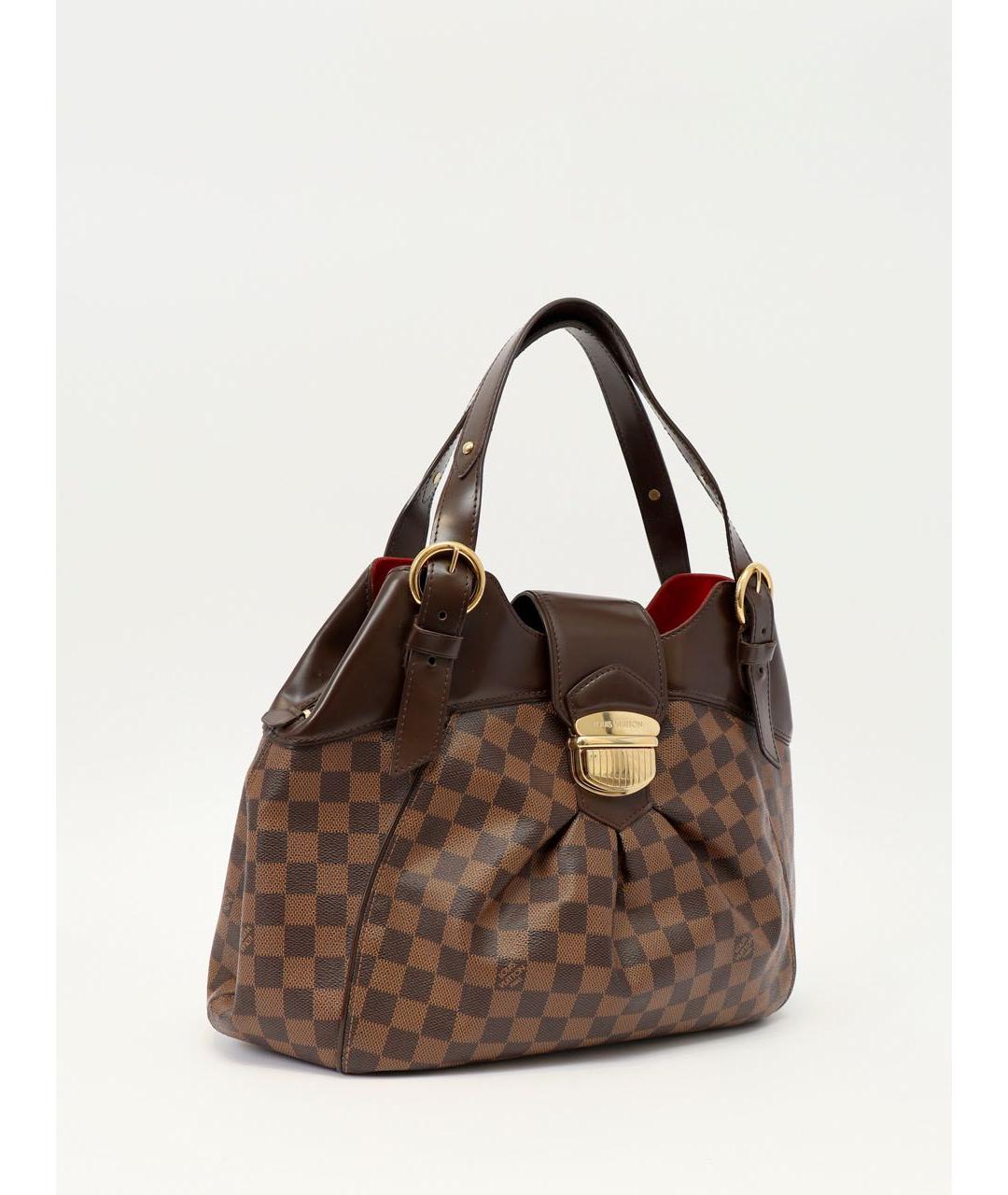 LOUIS VUITTON Коричневая канва сумка с короткими ручками, фото 2