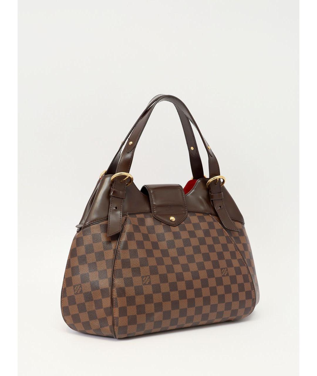 LOUIS VUITTON Коричневая канва сумка с короткими ручками, фото 3