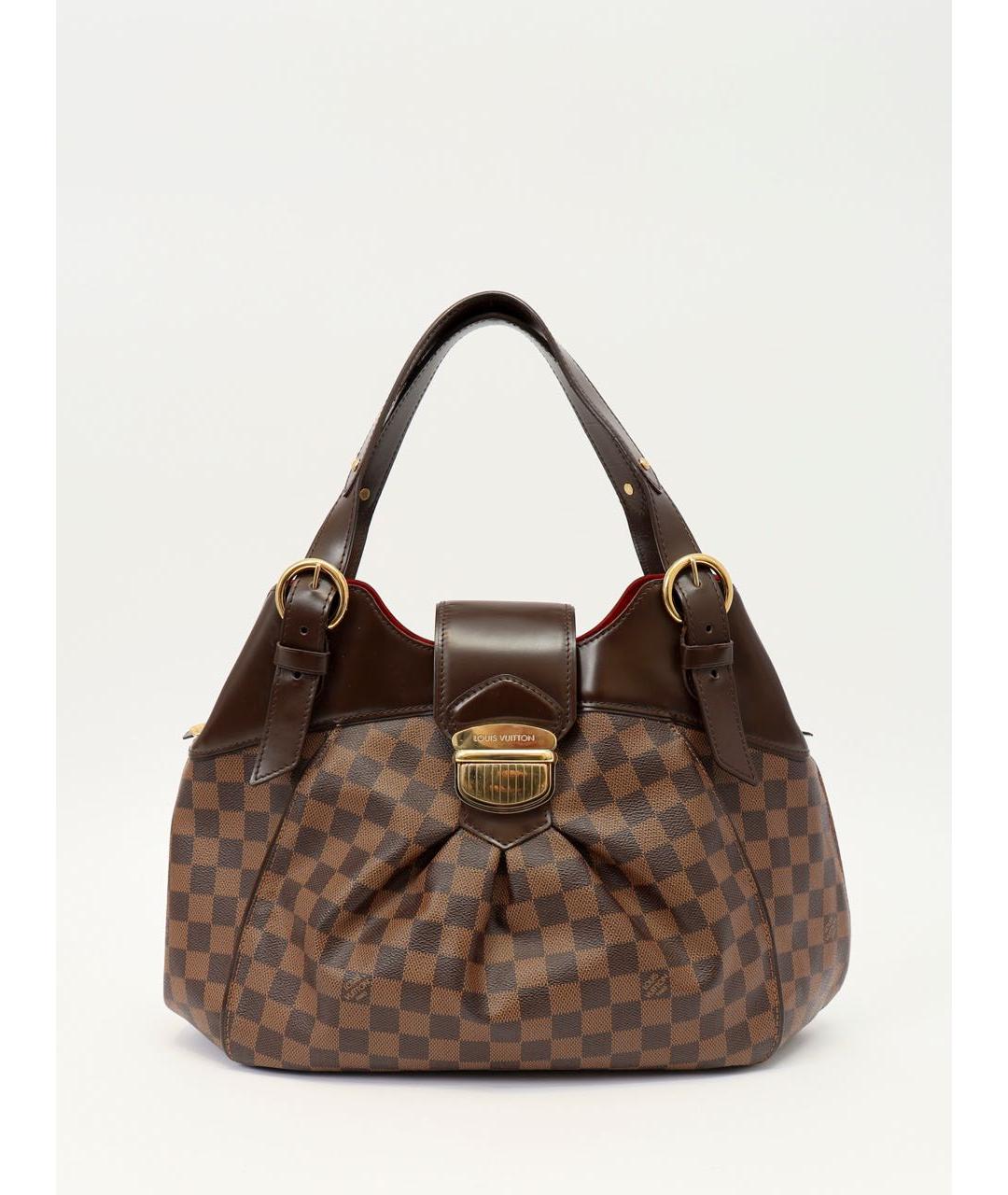 LOUIS VUITTON Коричневая канва сумка с короткими ручками, фото 9