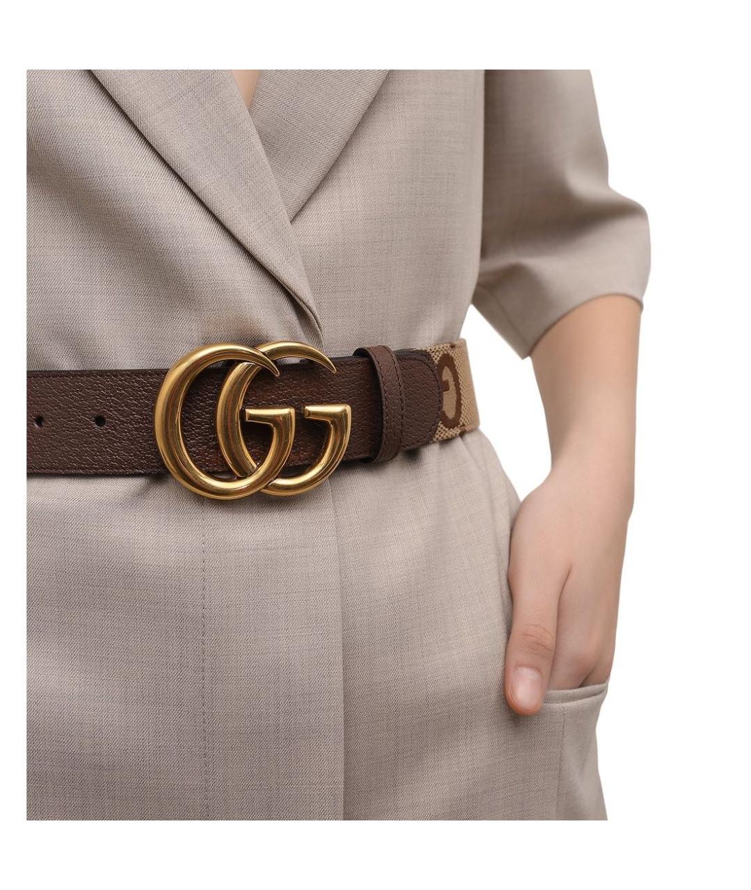 GUCCI Коричневый кожаный ремень, фото 3