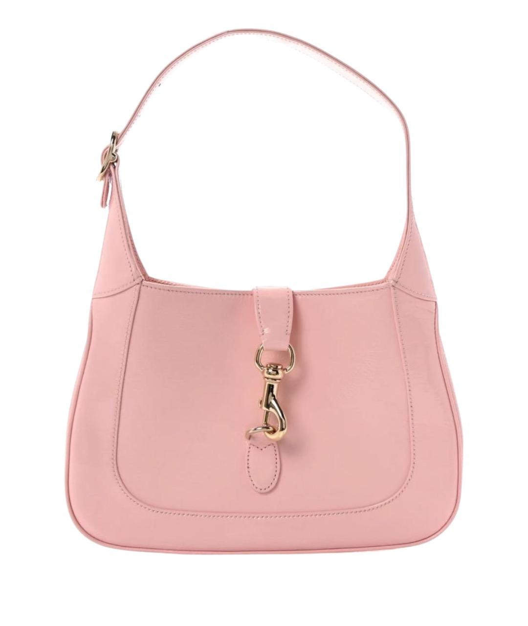 GUCCI Розовая кожаная сумка с короткими ручками, фото 1