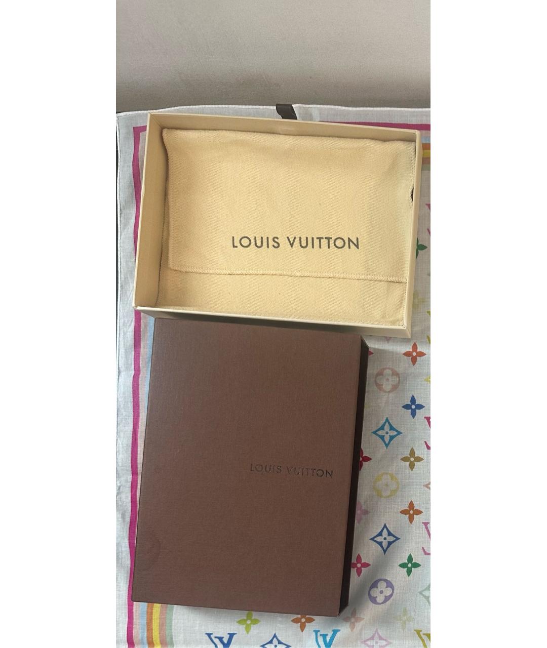 LOUIS VUITTON Белый шелковый платок, фото 5