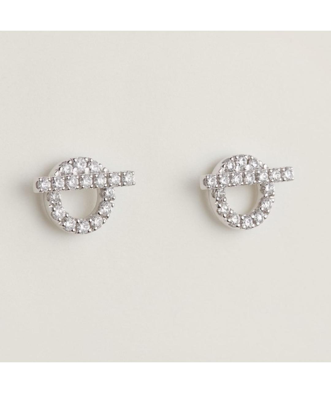 HERMES Бирюзовые серьги из белого золота, фото 8