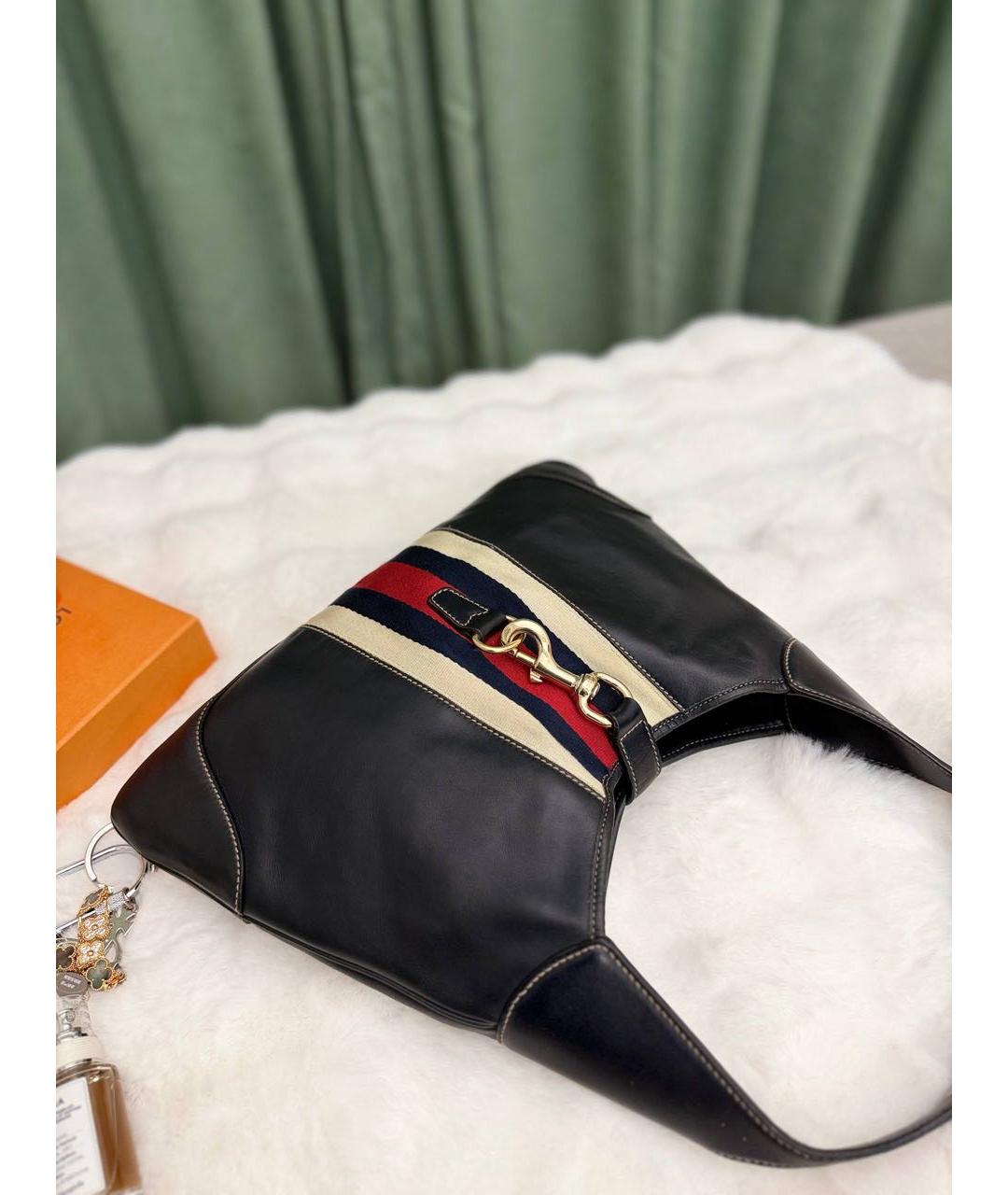 GUCCI Темно-синяя кожаная сумка с короткими ручками, фото 4