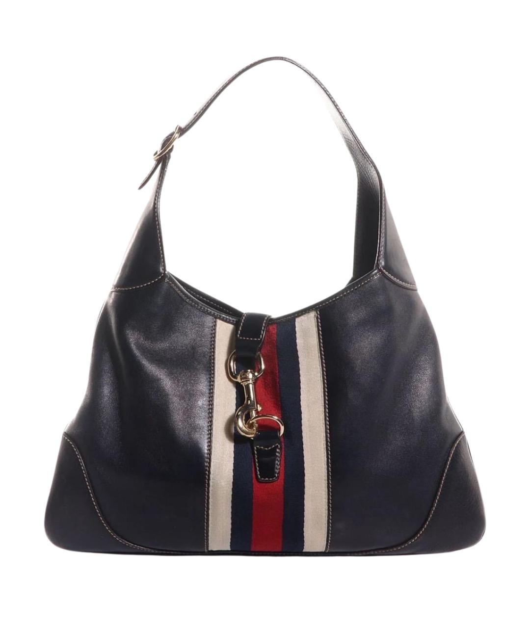 GUCCI Темно-синяя кожаная сумка с короткими ручками, фото 1