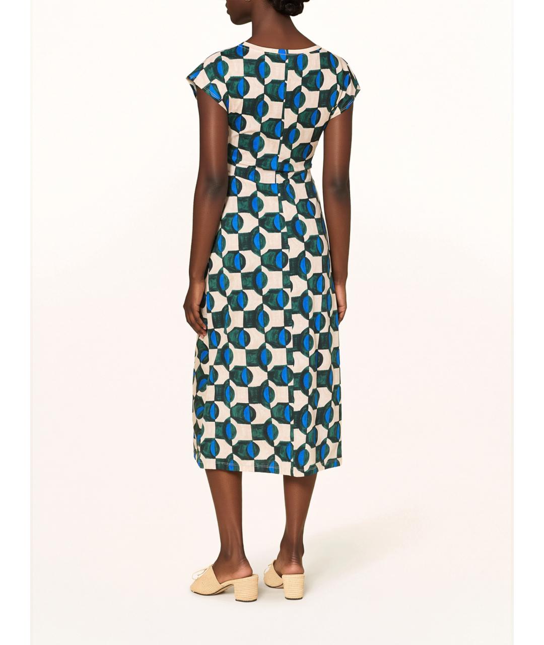WEEKEND MAX MARA Мульти хлопковое повседневное платье, фото 3