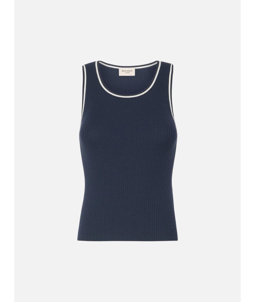 WEEKEND MAX MARA Синяя вискозная блузы, фото 1