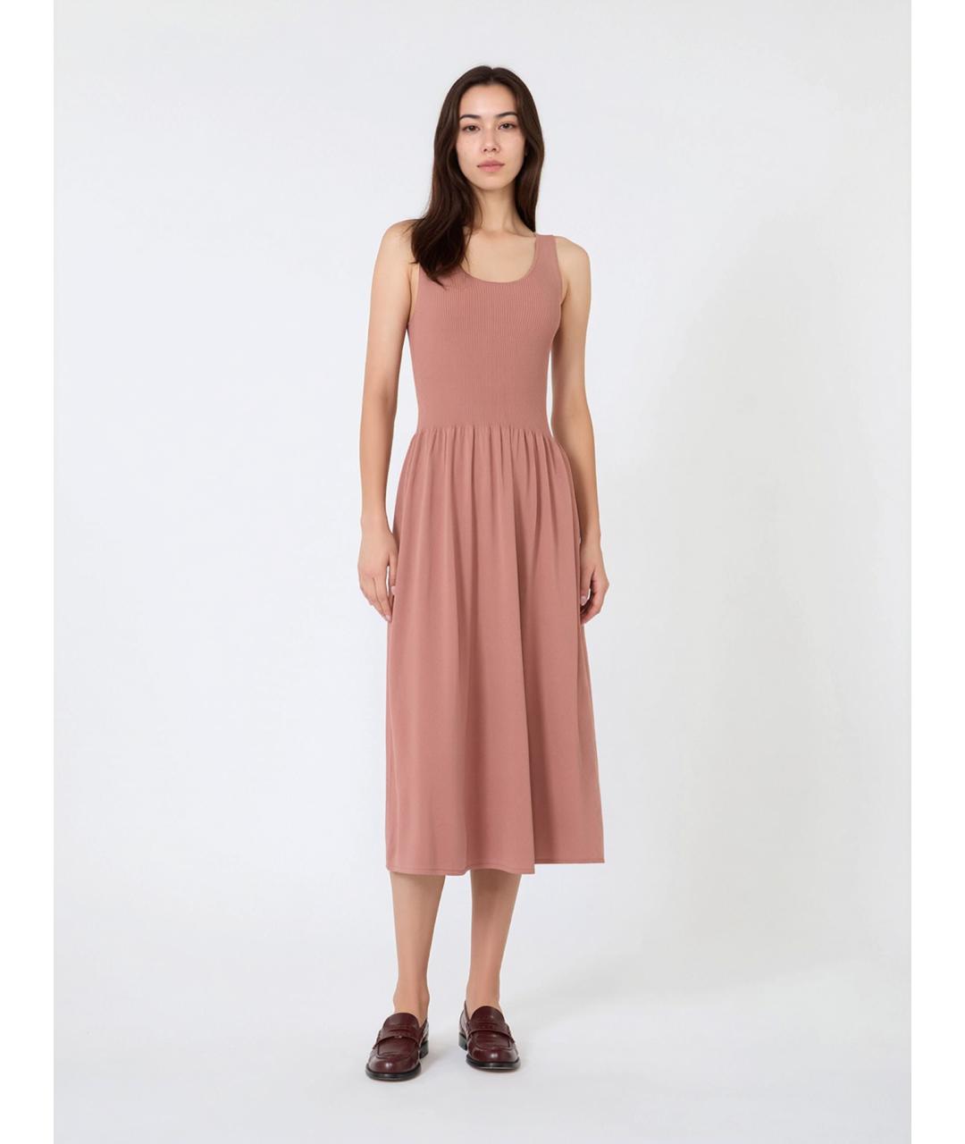 WEEKEND MAX MARA Розовое вискозное повседневное платье, фото 3