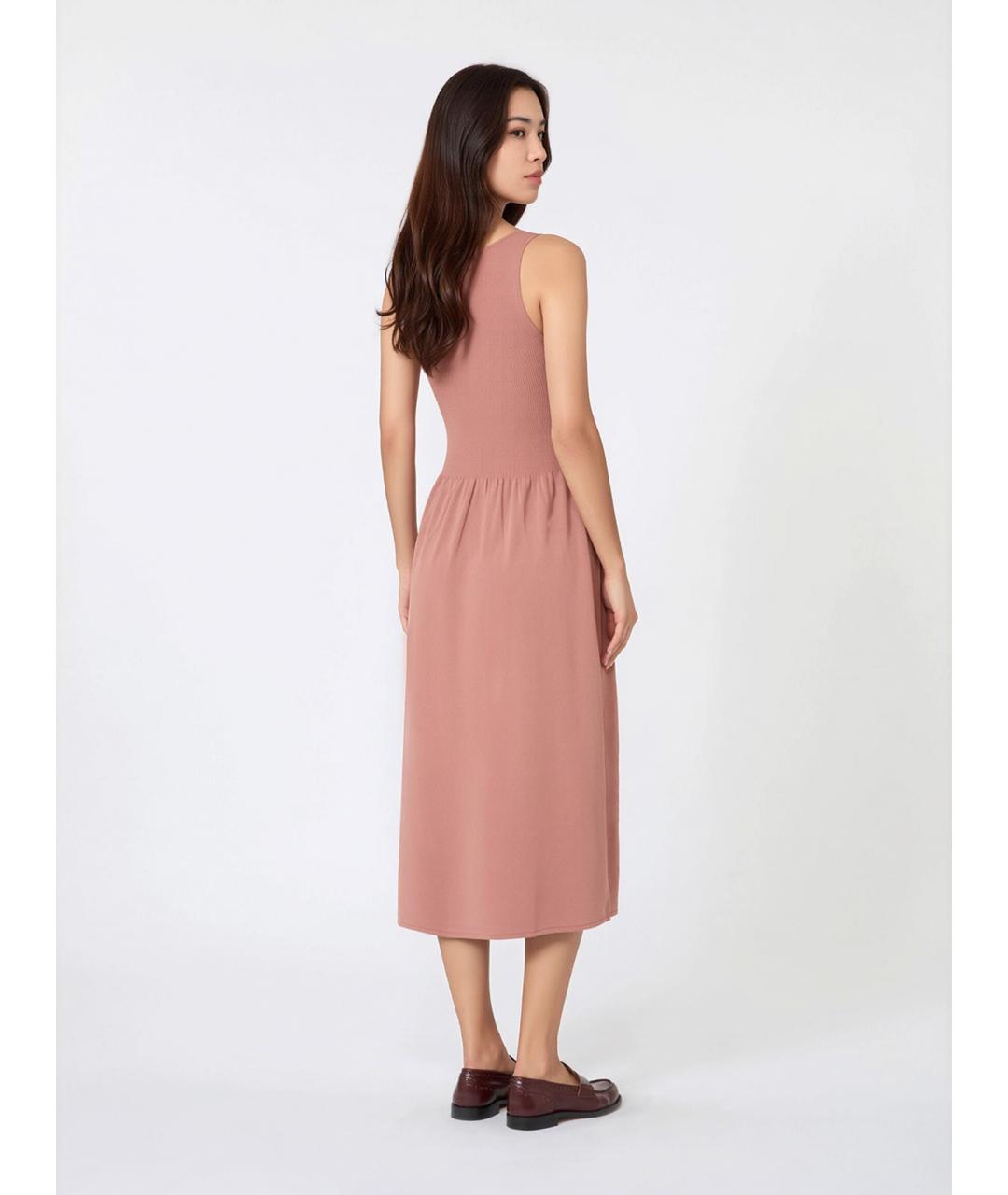 WEEKEND MAX MARA Розовое вискозное повседневное платье, фото 4