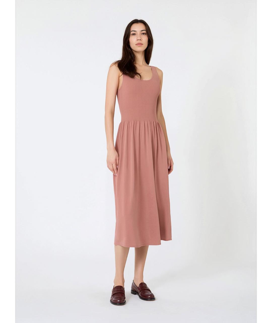 WEEKEND MAX MARA Розовое вискозное повседневное платье, фото 2