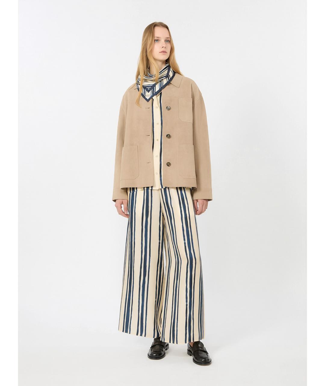 WEEKEND MAX MARA Мульти шелковые прямые брюки, фото 2
