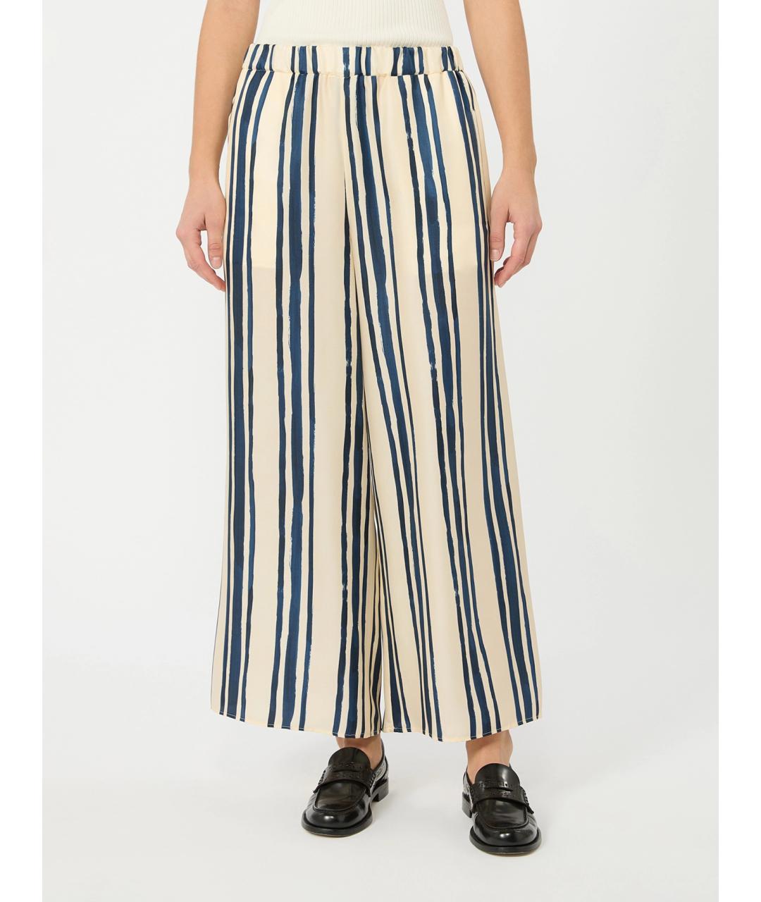 WEEKEND MAX MARA Мульти шелковые прямые брюки, фото 3