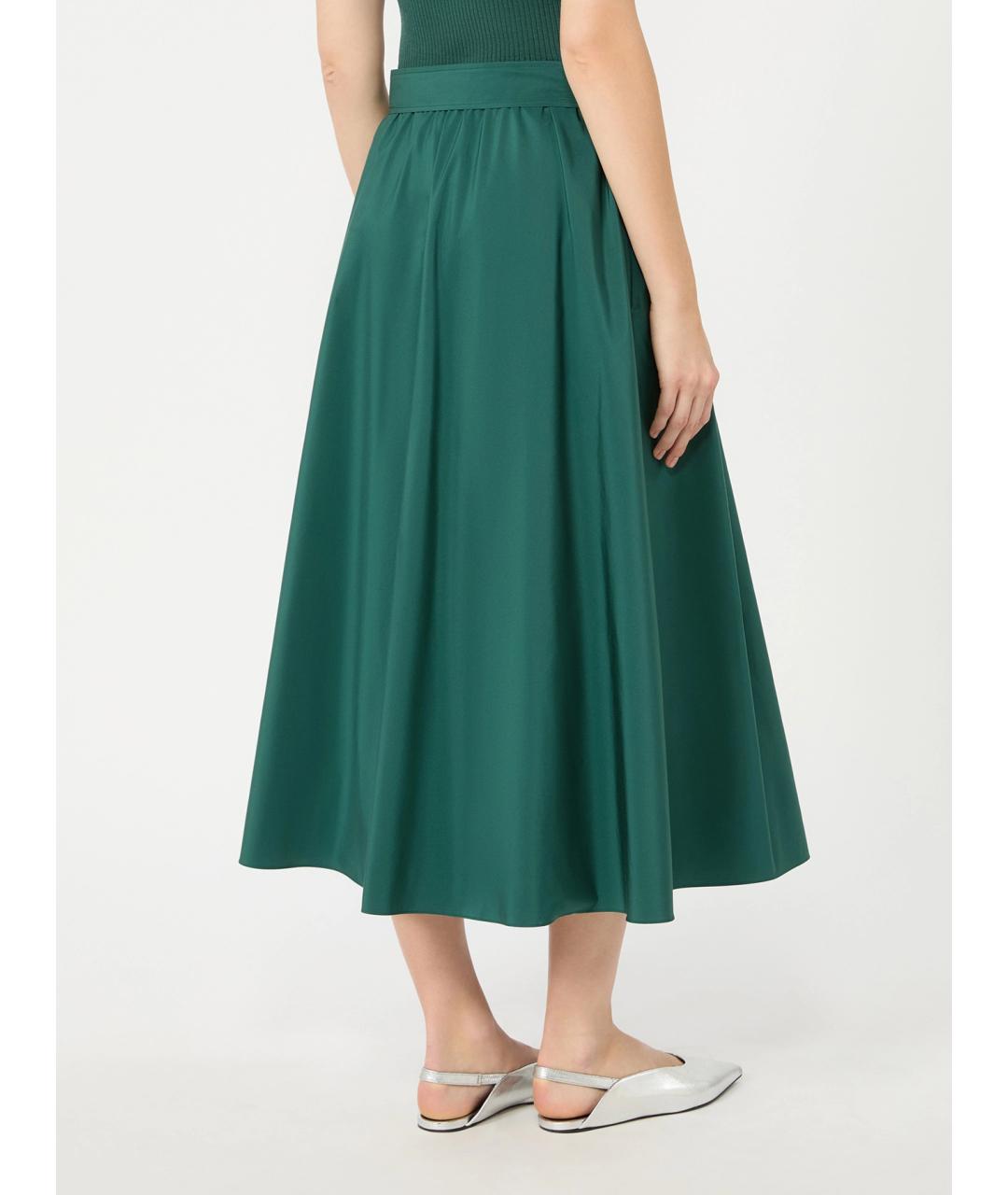 WEEKEND MAX MARA Зеленая полиэстеровая юбка миди, фото 4