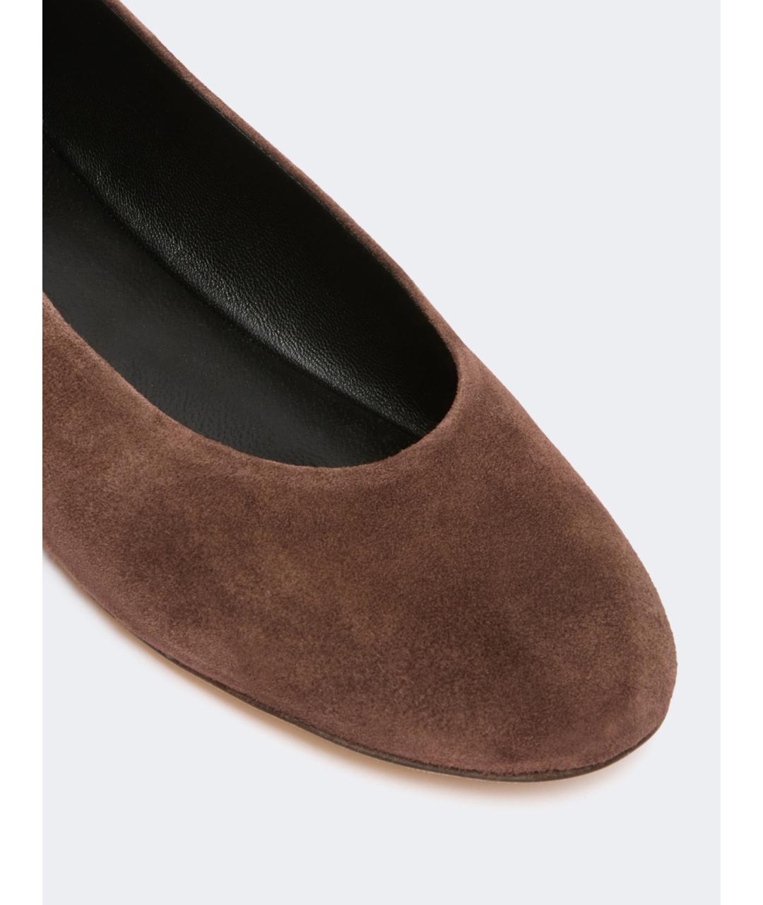 WEEKEND MAX MARA Коричневые кожаные балетки, фото 2