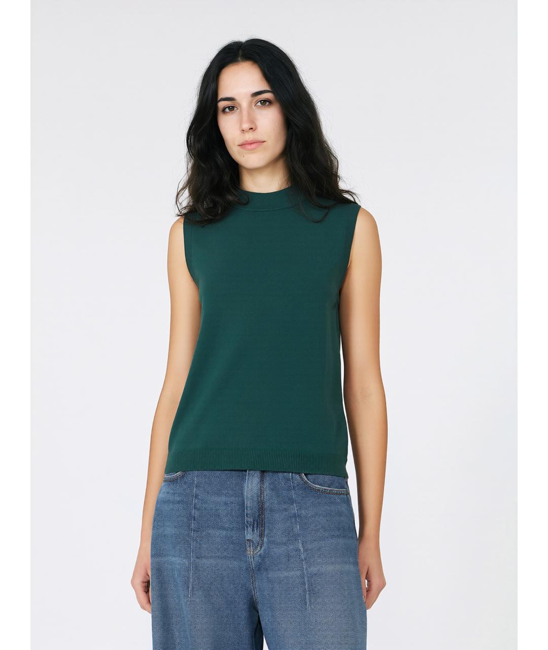 WEEKEND MAX MARA Зеленая вискозная блузы, фото 3