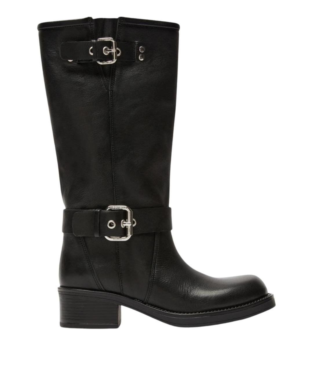 WEEKEND MAX MARA Черные кожаные сапоги, фото 1