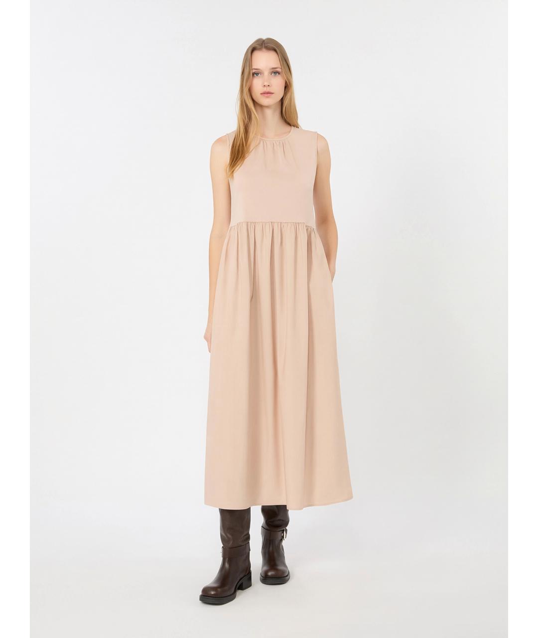 WEEKEND MAX MARA Розовое хлопковое повседневное платье, фото 3