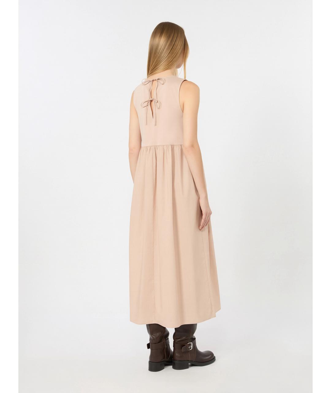 WEEKEND MAX MARA Розовое хлопковое повседневное платье, фото 4