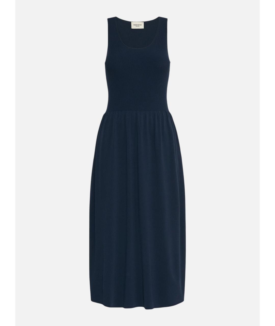 WEEKEND MAX MARA Синее вискозное повседневное платье, фото 1