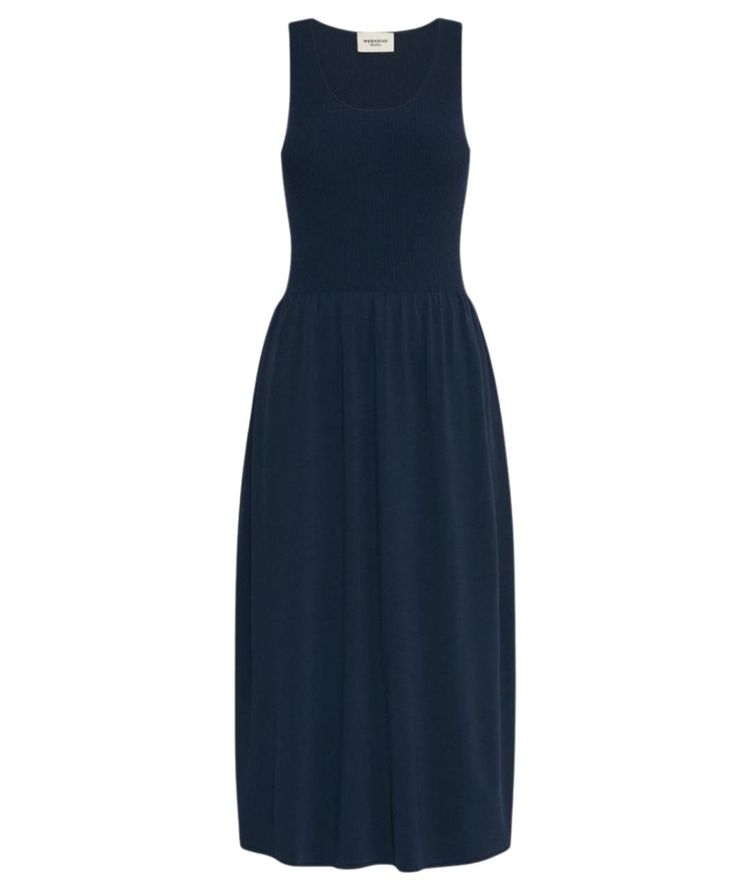 WEEKEND MAX MARA Синее вискозное повседневное платье, фото 1