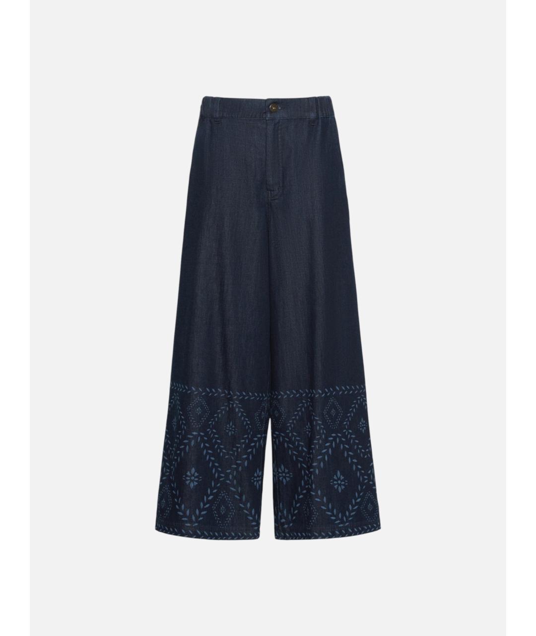 WEEKEND MAX MARA Синие хлопковые прямые джинсы, фото 1