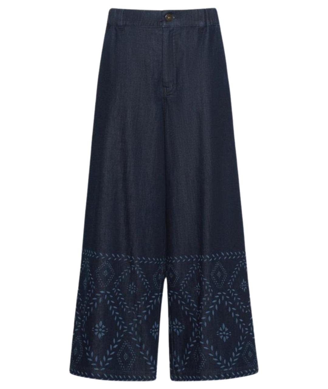 WEEKEND MAX MARA Синие хлопковые прямые джинсы, фото 1