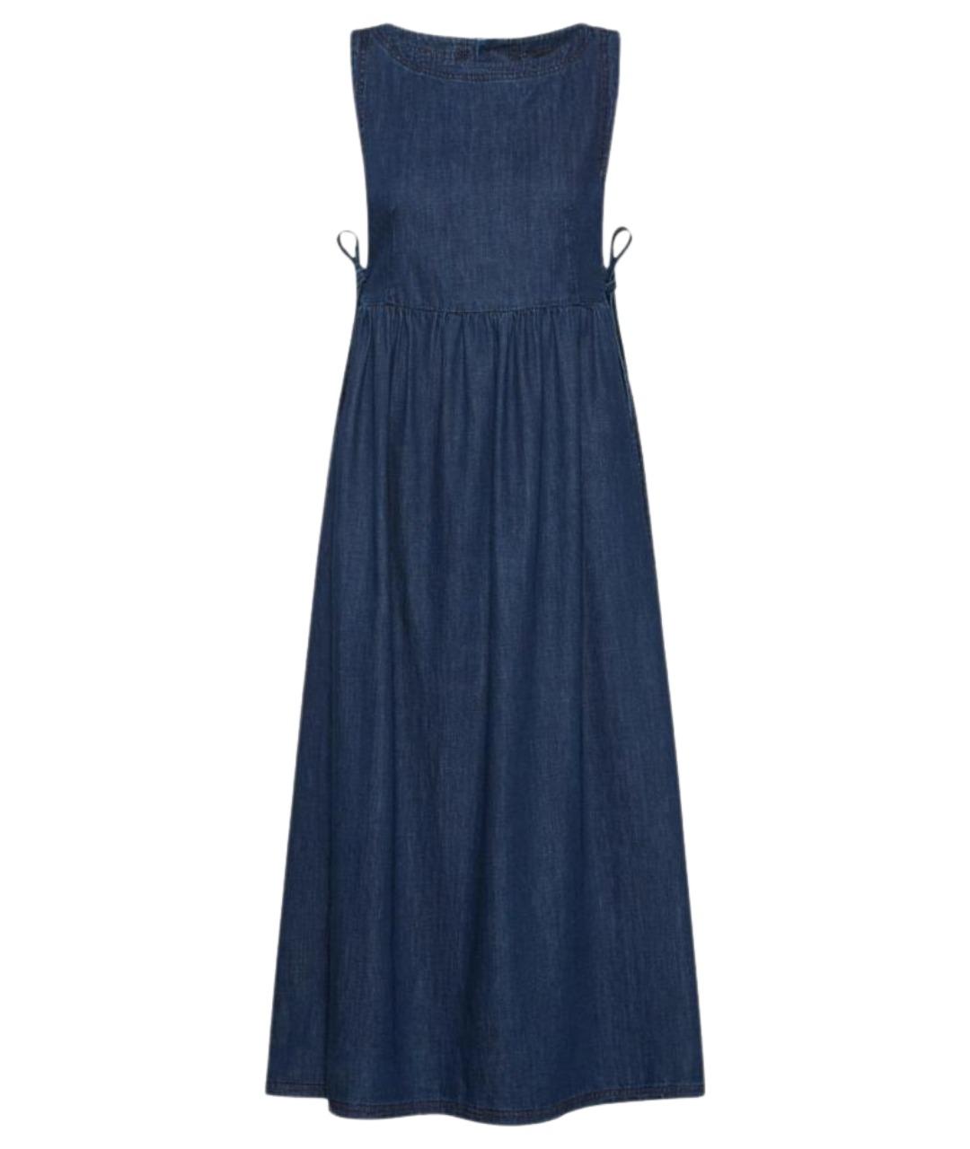 WEEKEND MAX MARA Синее хлопковое повседневное платье, фото 1
