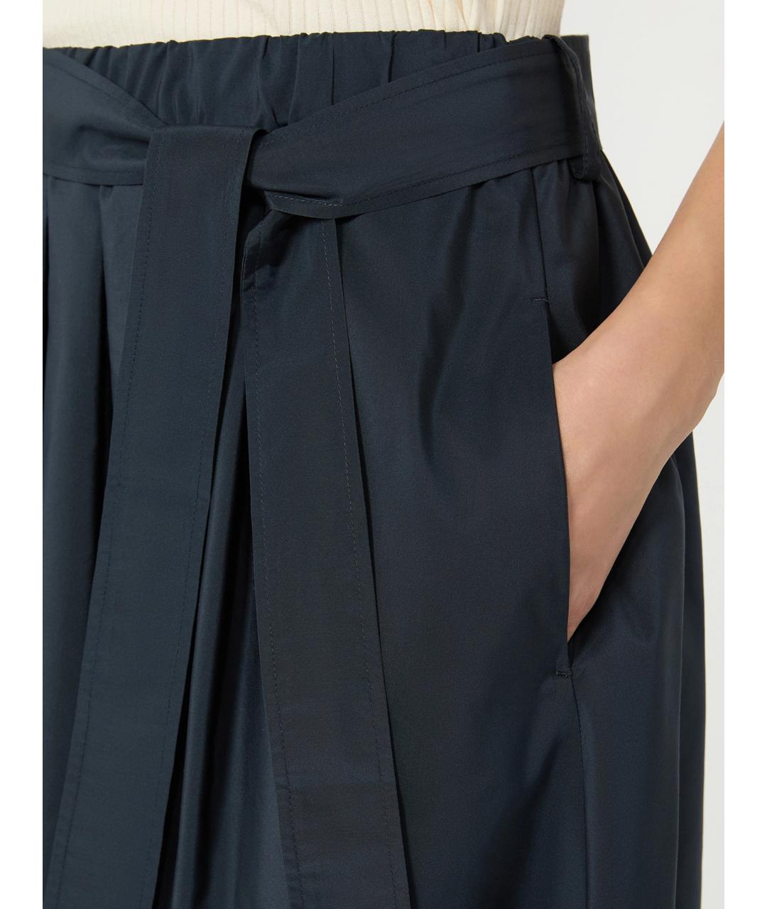 WEEKEND MAX MARA Синяя полиэстеровая юбка миди, фото 5