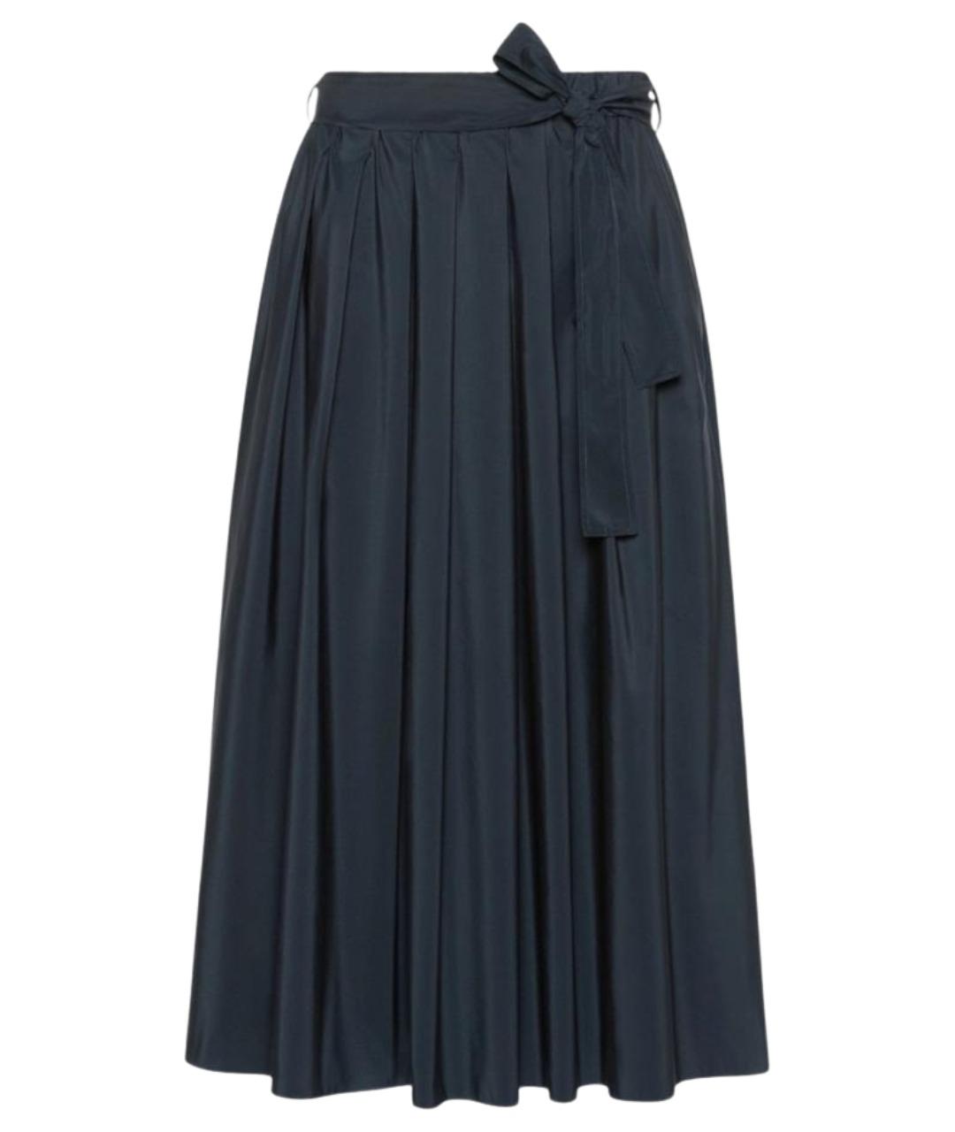WEEKEND MAX MARA Синяя полиэстеровая юбка миди, фото 1