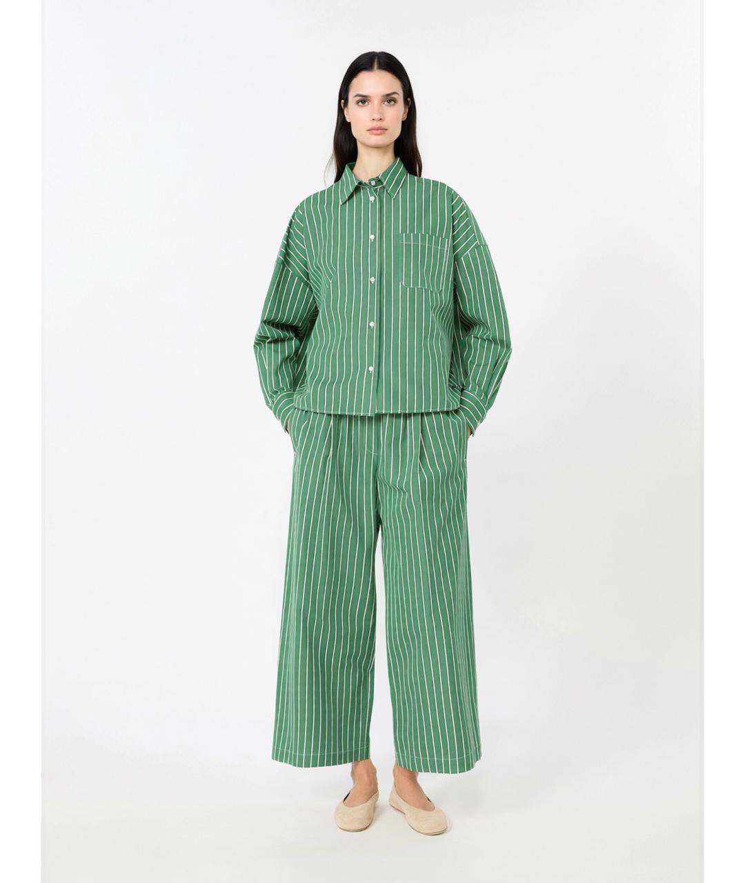 WEEKEND MAX MARA Зеленая хлопковая рубашка, фото 2