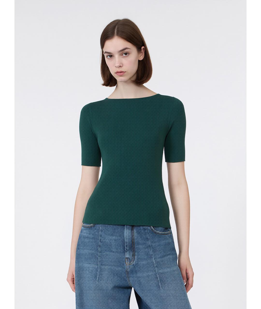 WEEKEND MAX MARA Зеленая вискозная блузы, фото 3