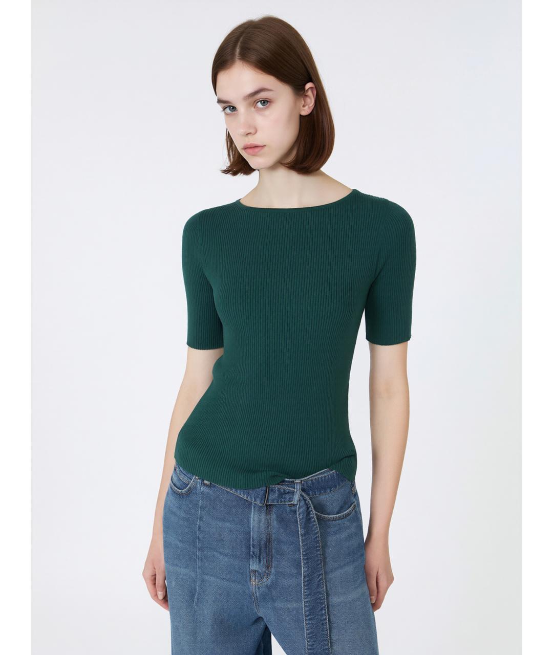 WEEKEND MAX MARA Зеленая вискозная блузы, фото 5