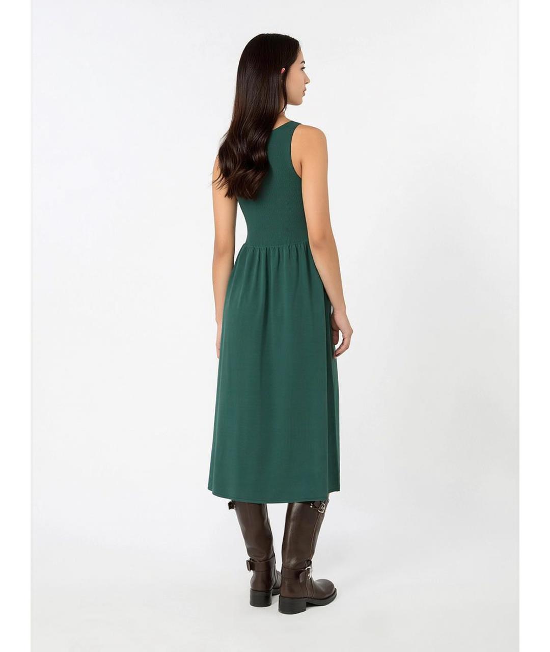 WEEKEND MAX MARA Зеленое вискозное повседневное платье, фото 4