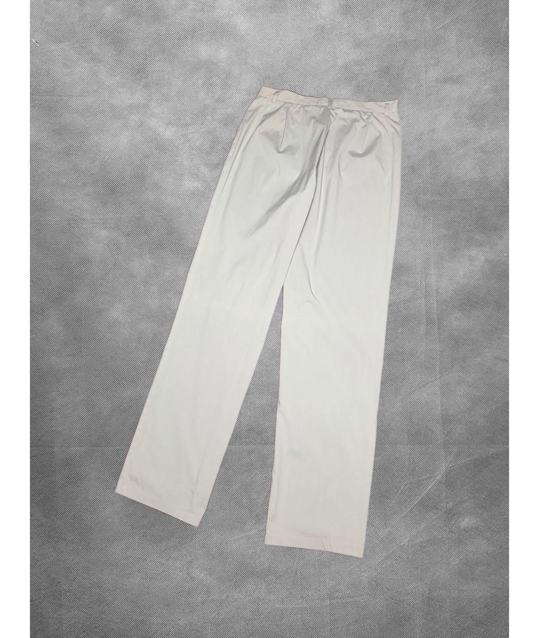 CP COMPANY Серые хлопко-эластановые прямые брюки, фото 2